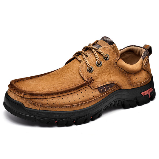 Men's Top Layer Cowhide Genuine Thick Bottom Casual Shoes