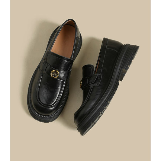 Women's Camellia Platform Slip-on Authentic Retro British Loafers