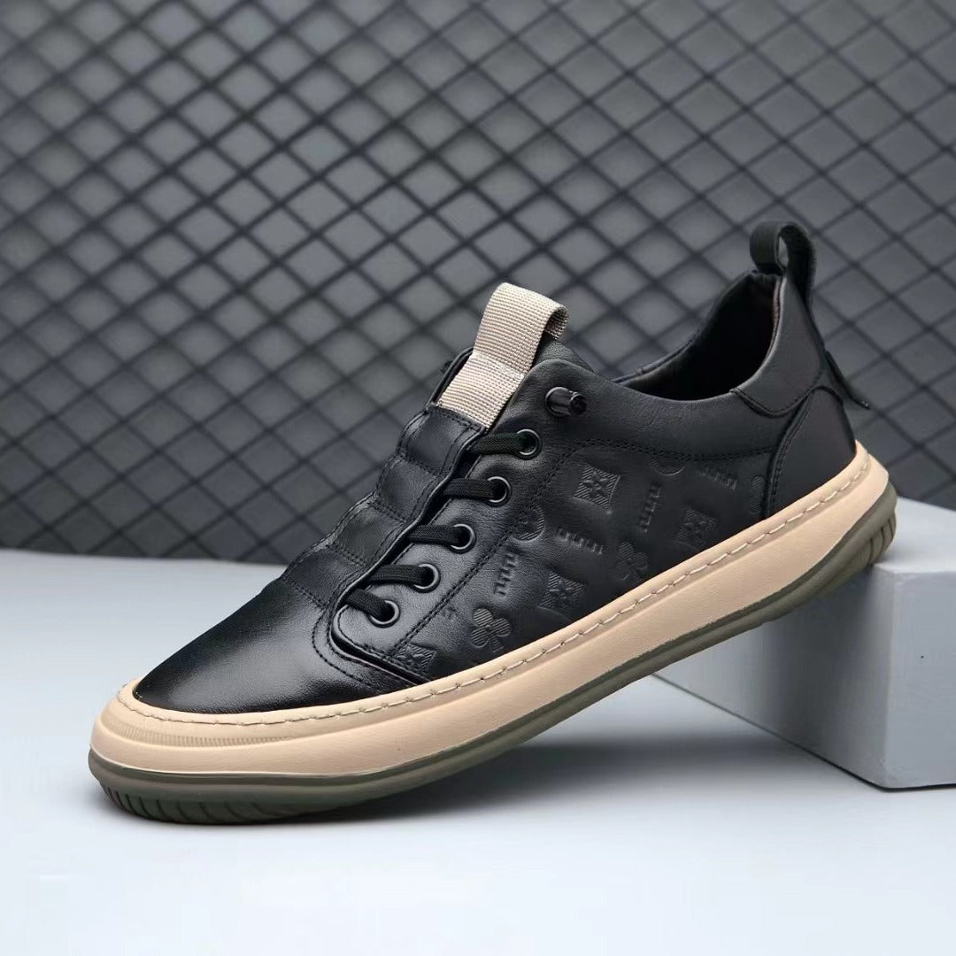 Men's First Layer Cowhide Head Tilt Clown Genuine Mango Men's Casual Leather Shoes