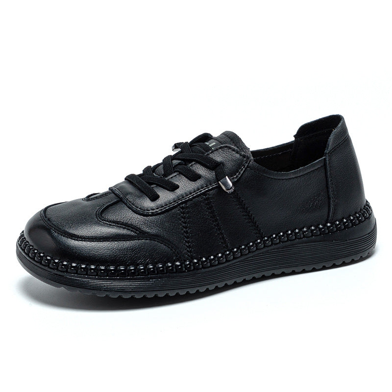 Women's First Layer Cowhide Vintage Handmade Spring Flat Soft Bottom Comfortable Loafers