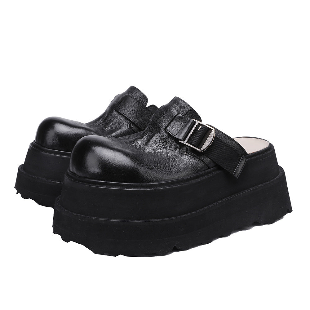 Light Soft Thick Bottom Muffin Half Thick-soles Slippers