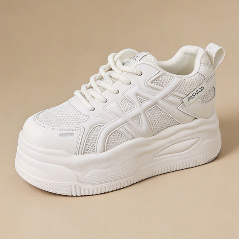 Women's Spring Comfortable Breathable Fashion Height Increasing Thick Casual Shoes