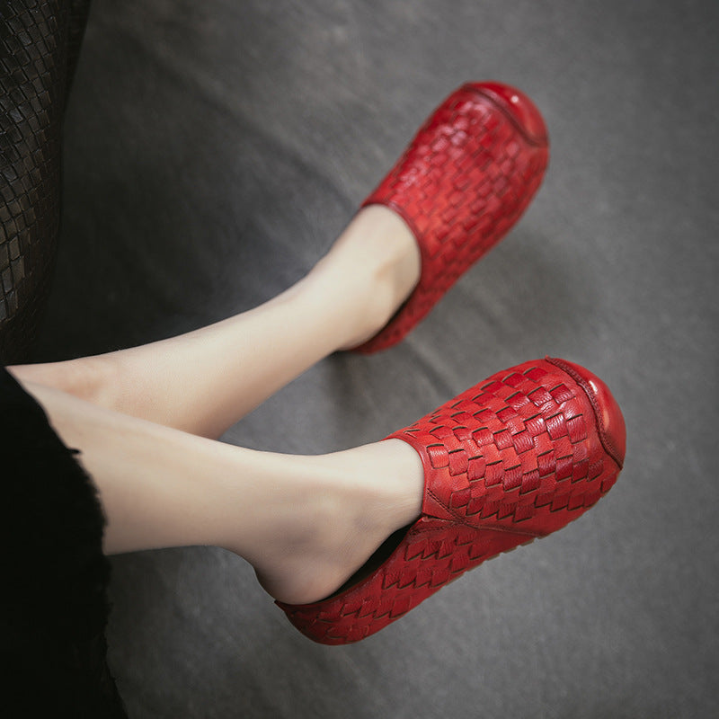 Women's Hand-woven Toe Box For Outdoors Platform Slippers