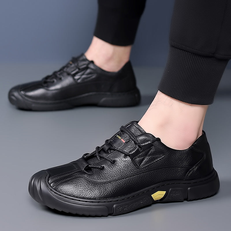 Men's Top Layer Cowhide Closed Toe Soft Sole Hiking Men's Shoes