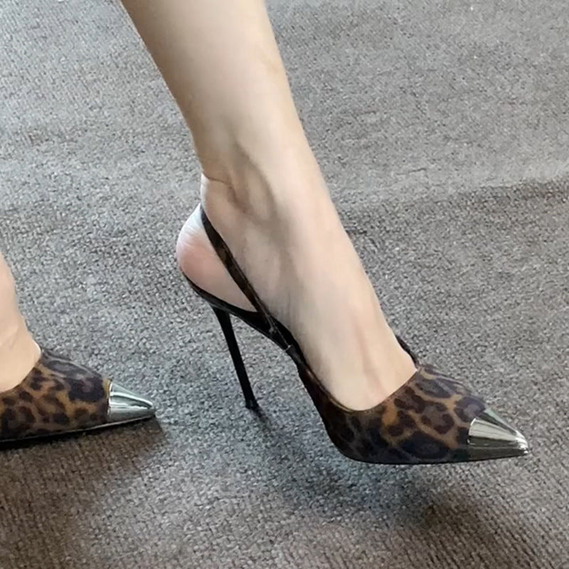 Women's Strap Metal Toe Cap Sexy Adult Lady Like Woman Temperament Sandals