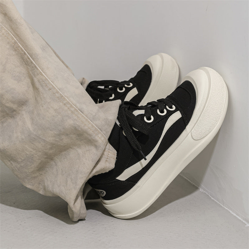 Trendy Dad Round Head Bread Bubble Drink For Lovers Men's Canvas Shoes