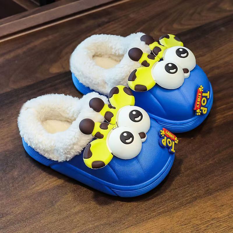 Outdoor Cotton Winter Home Removable Fleece-lined Kid's Shoes