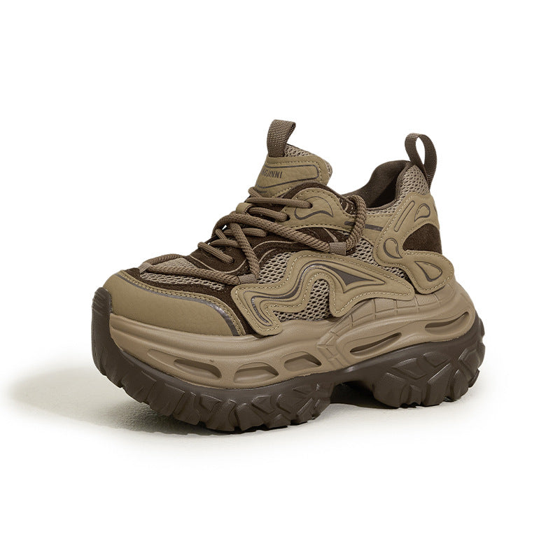 Women's Platform Dad Autumn Lightweight Soft Bottom Height Women's Sports Shoes