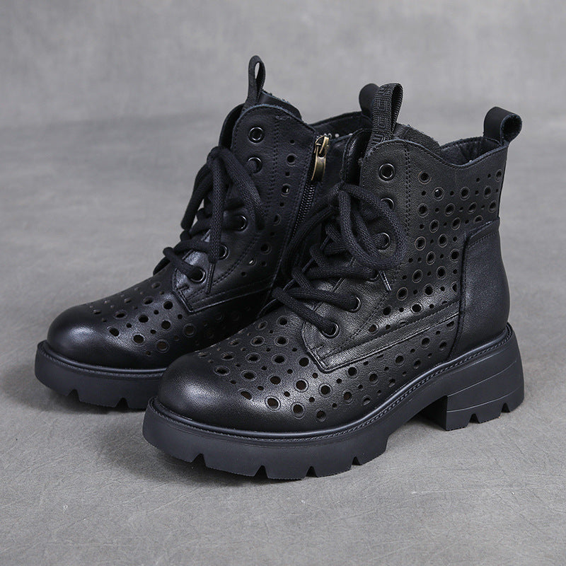 Women's First Layer Cowhide Rubber Foam Bottom Single Women's Leather Boots