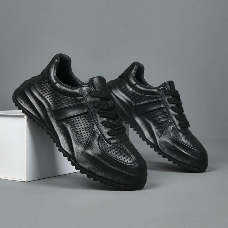 Men's Summer Breathable Platform White Genuine Fashion Men's Shoes