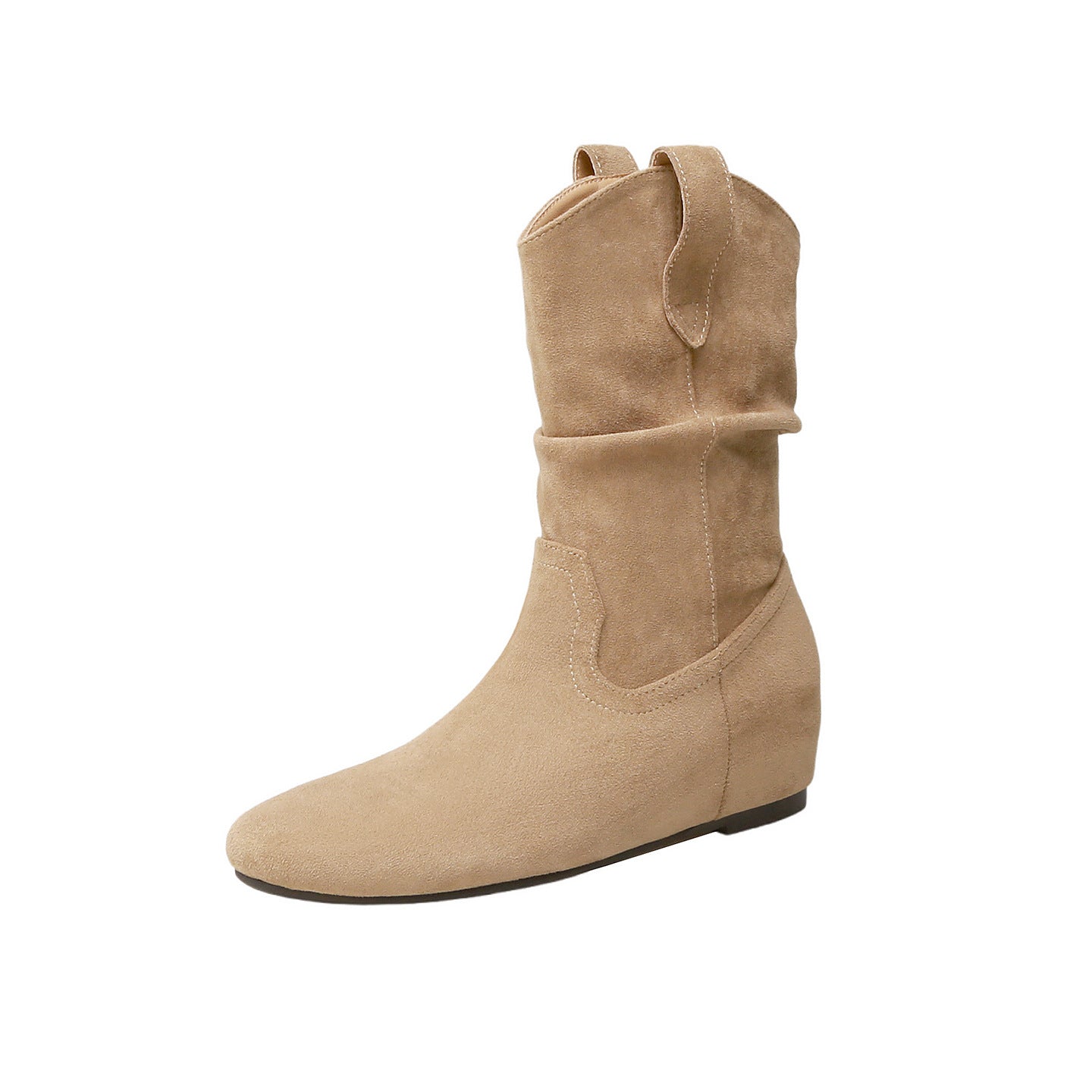 Women's Increasing Insole Retro Ankle Pile Style Chelsea Skinny Women's Shoes