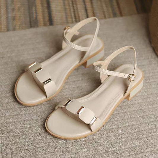 Women's Summer Fashionable Chunky Buckle Lady's Dress Sandals