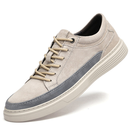 Men's White Spring Genuine High-grade Breathable Summer Men's Board Shoes