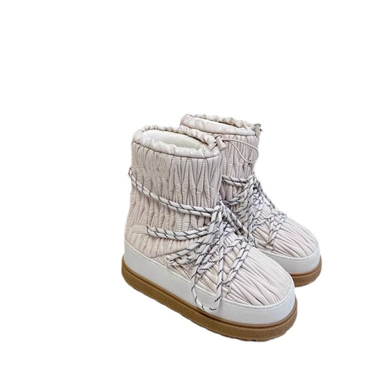 Women's Platform Short Tube Warm Cotton Northeast Snow Boots