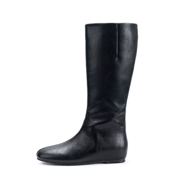 Women's Second Hair Plus Veet Warm Flat Soft Skinny Long Rider Boots