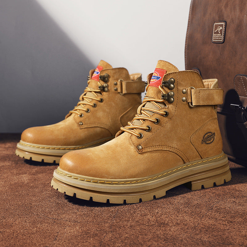 Men's Trendy Retro Mountaineering Plus Size Brown Boots