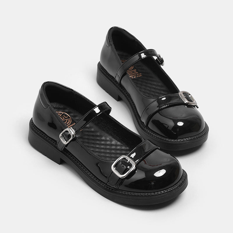 Cool Mary Jane Female British Style Leather Shoes