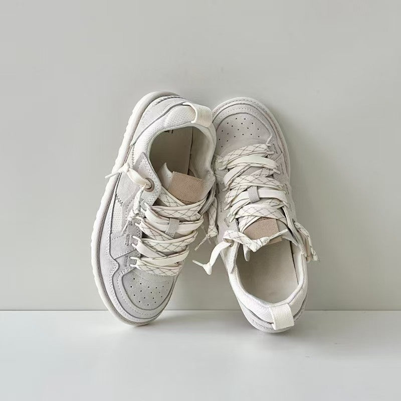 Women's Platform Low-cut Genuine Fashionable Comfortable Round Toe Flat Mel Men's Shoes
