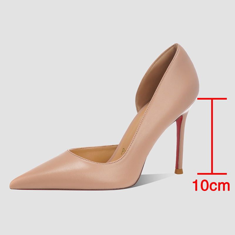 Empty High Pointed Toe Low-cut Adult Lady Like Woman Stiletto Heels