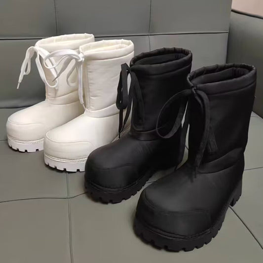 Women's & Men's Drawstring Big Toe Outdoor Thick Bottom Ski Ugly Cute Warm Women's Snow Boots