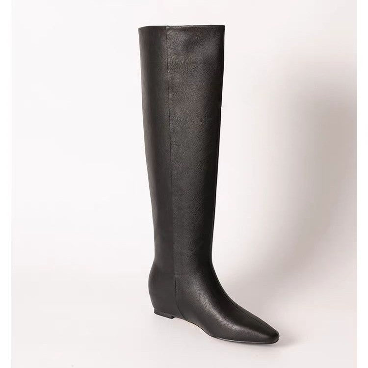 Genuine Long Female Below The Knee Retro Boots