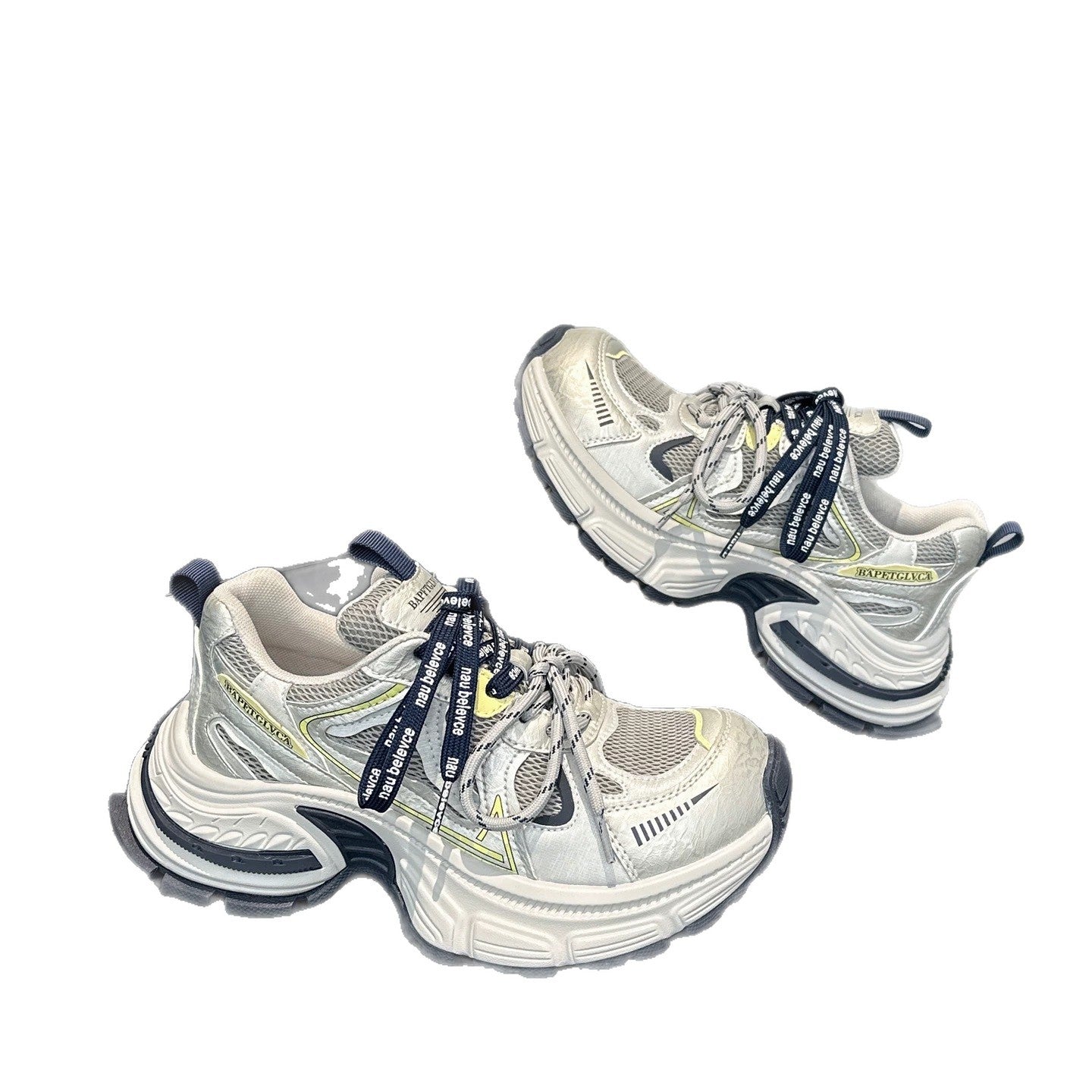 Women's Spring Mesh Breathable Lace Up Dad Women's Sports Shoes