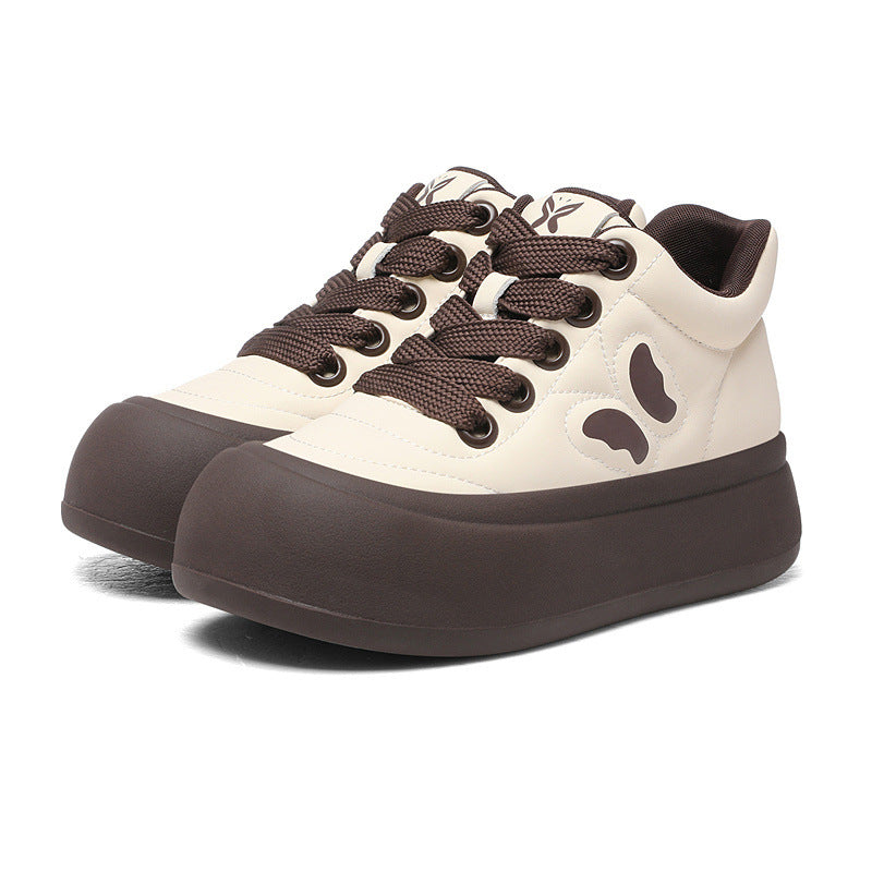 Women's Bread Fashionable Platform Hight Increasing Board Sneakers