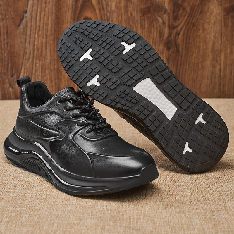 Men's Genuine Round Head Breathable Soft Bottom Sneakers