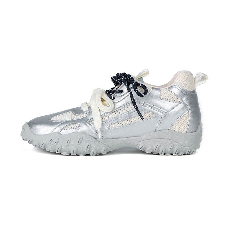 Women's Mesh Double Shoelace Retro Sports Height Casual Shoes