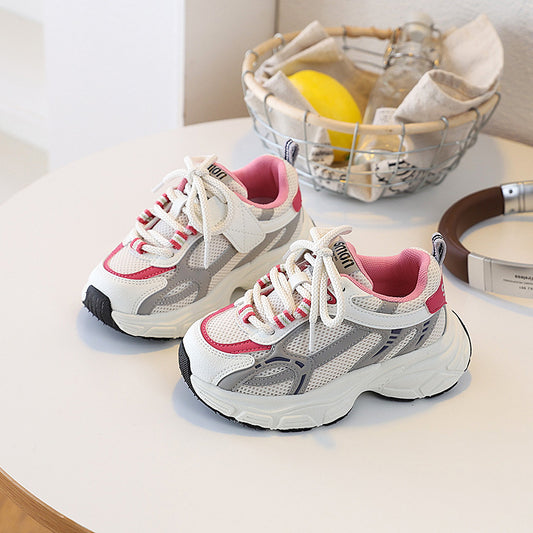 Children's Platform Dad Spring Trendy Breathable Mesh Children's Sports Shoes