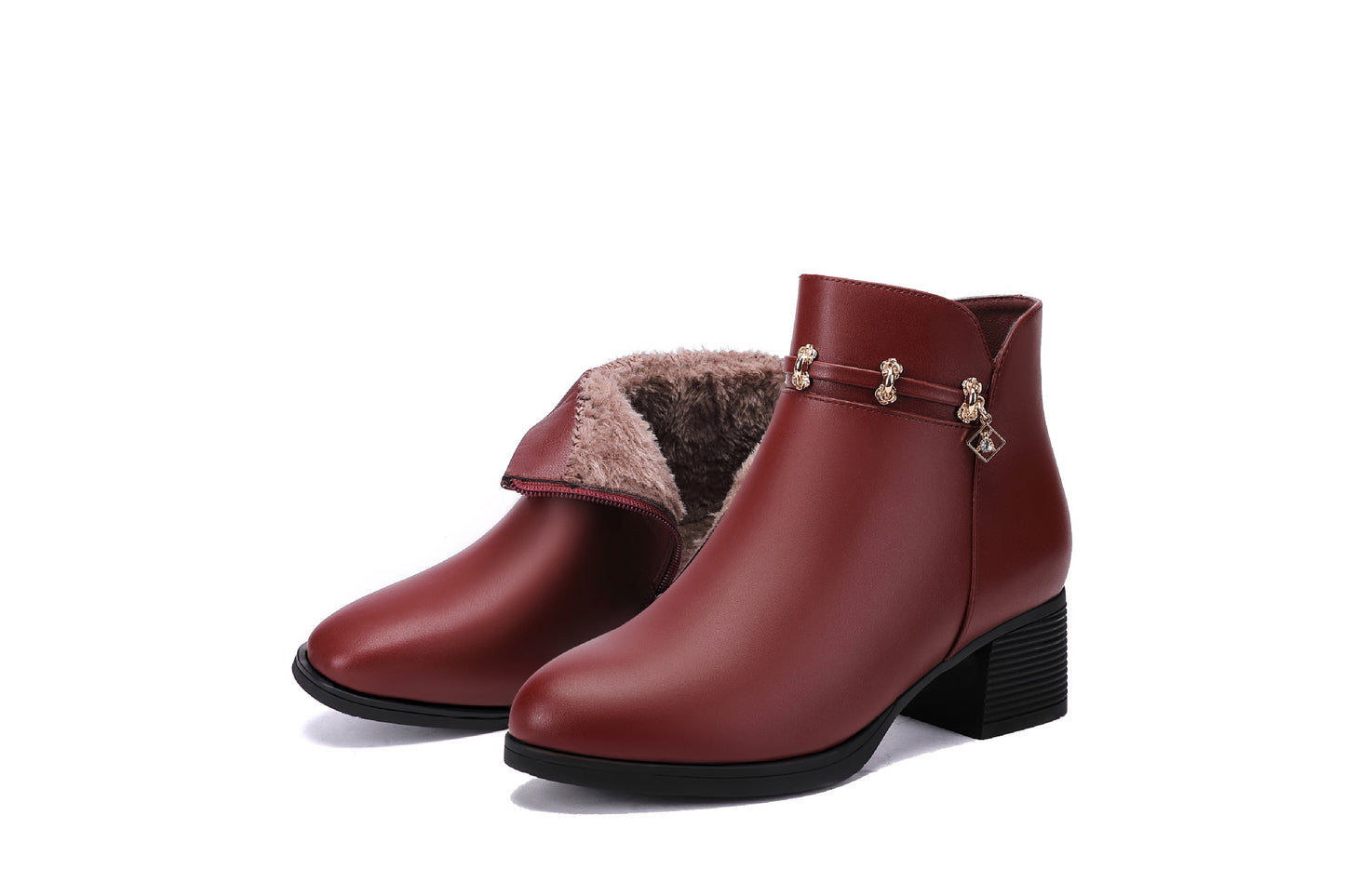 Women's Mother's Short Soft Surface Thick Fleece-lined Women's Shoes