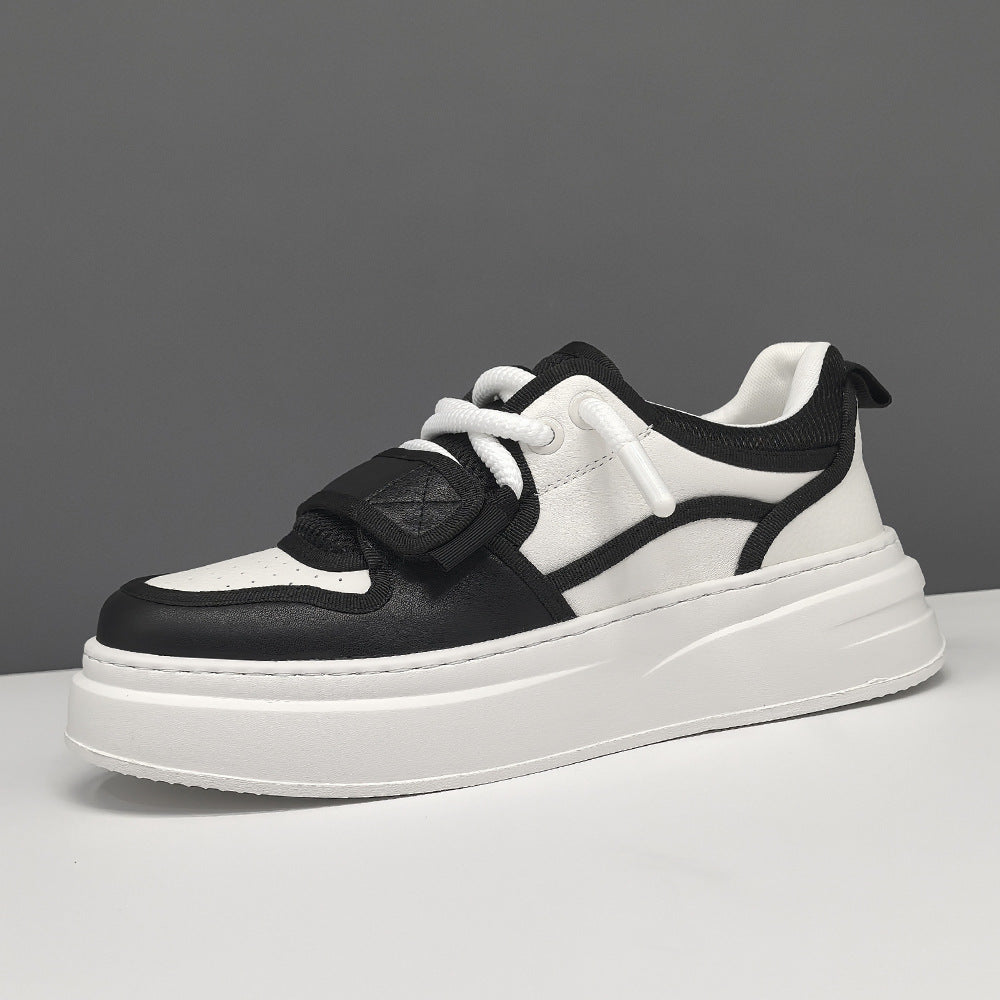 Men's First Layer Cowhide Breathable Board Fashionable Casual Shoes