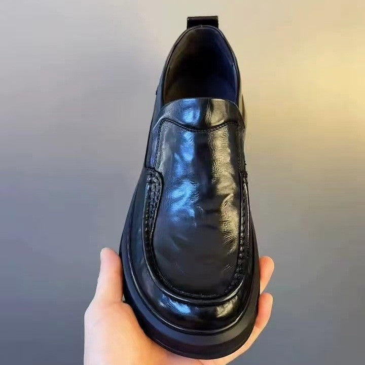 Men's Authentic British Style Thick Sole Increased Men's Business Leather Shoes