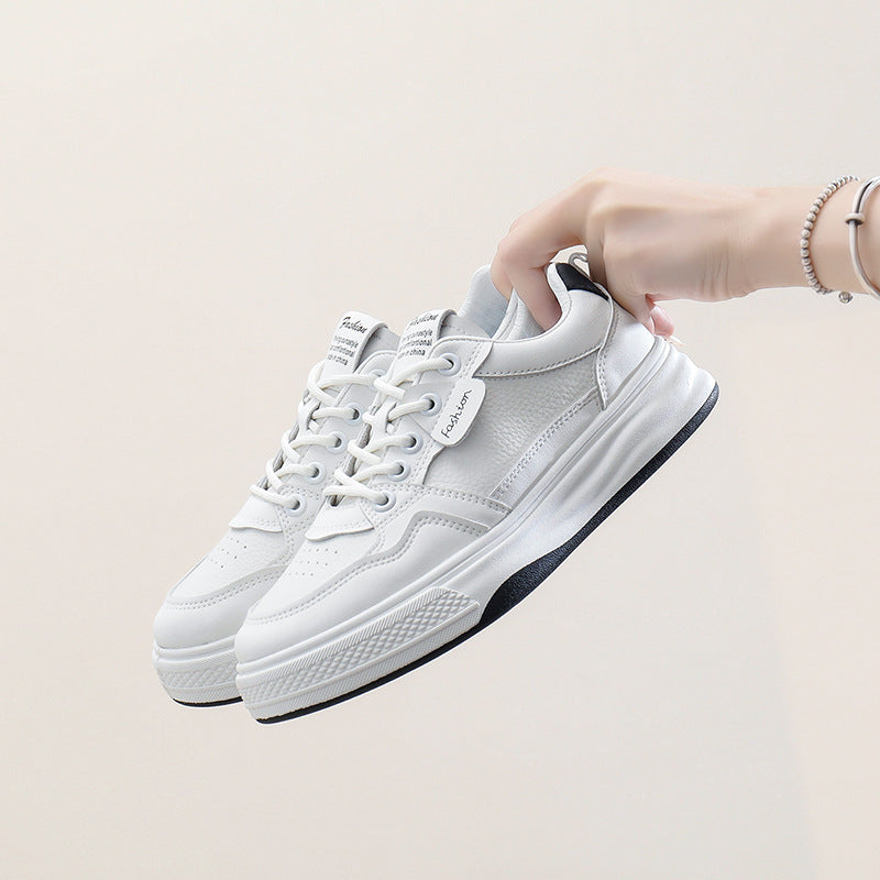 Autumn White Korean Style Female Raise The Bottom Casual Shoes