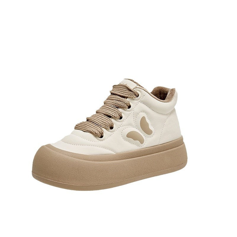 Women's Winter Fleece-lined Fashion Thick Bottom Hight Casual Shoes