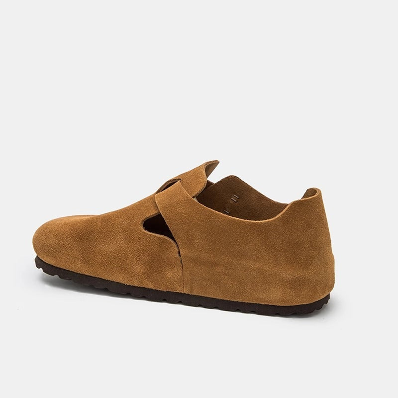 All-inclusive Lovers Genuine Cow Suede Cork Slip-on Lofter Casual Shoes