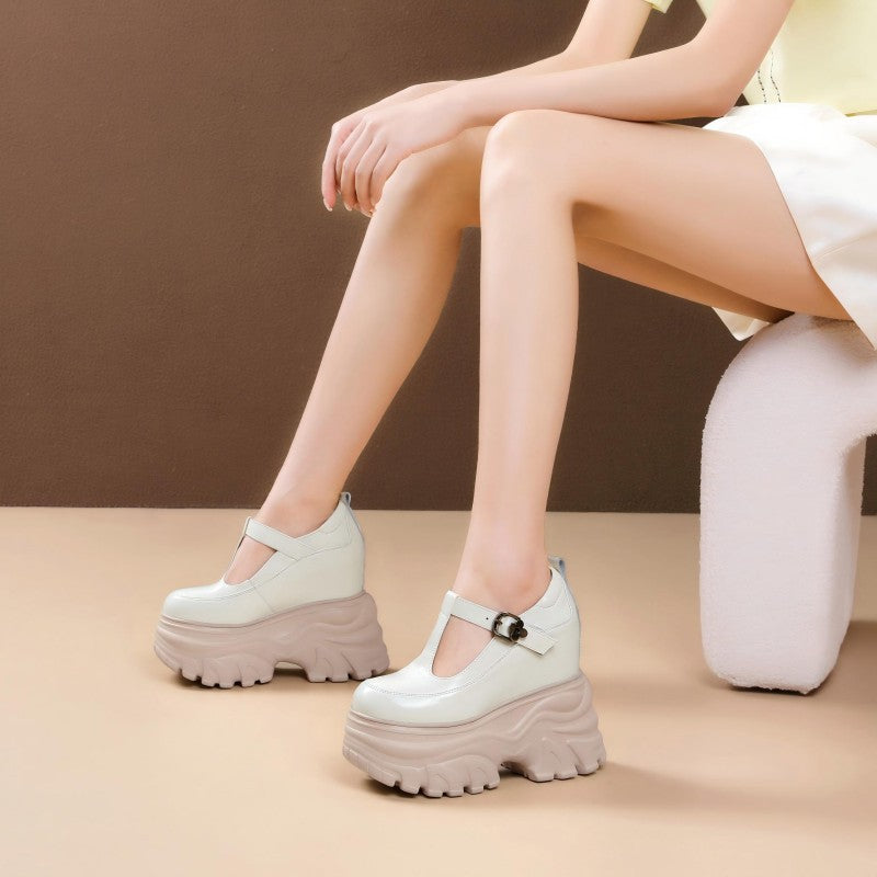 Trendy Women's French Chunky Platform Pumps Women's Fashion Shoes