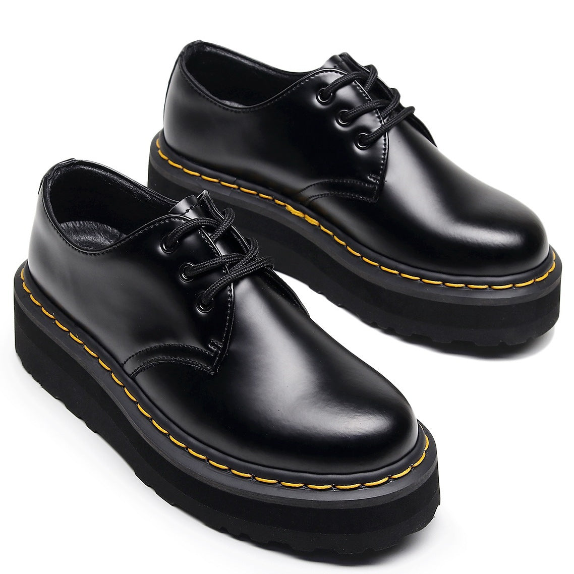 Thick Bottom Holes Martin Female Low-cut Genuine Lightweight Boots