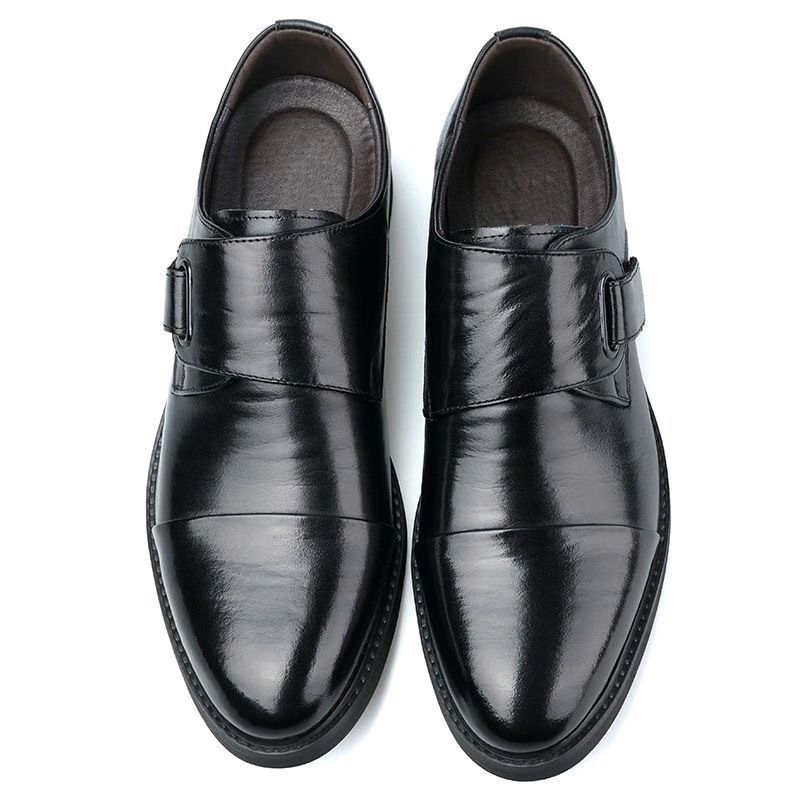 Men's Genuine Formal Wear Three Connector Inner Height Increasing Men's Business Leather Shoes