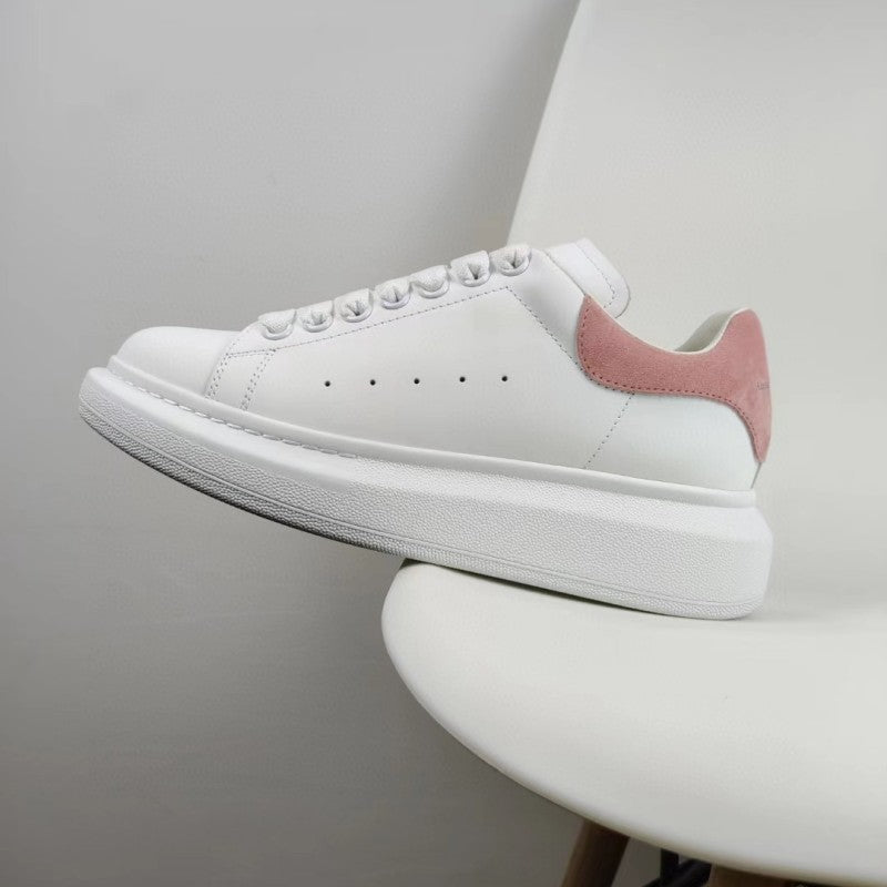 Women's & Men's High Version Mcqueen White Thick-soled Height Casual Shoes