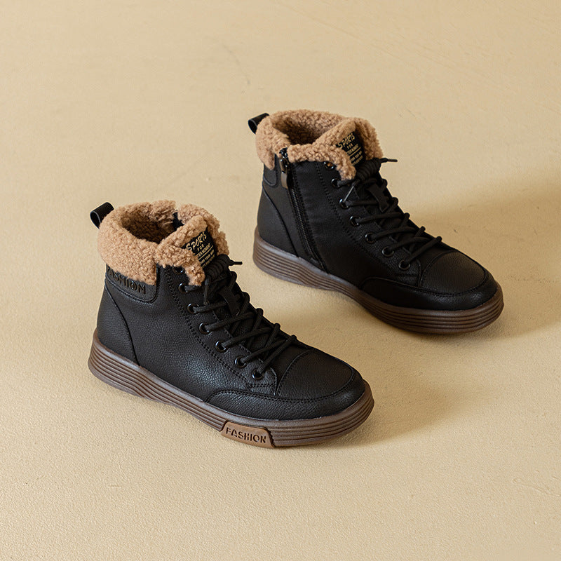 Women's Fleece Lined For Warm Lining Tendon Soft Bottom Joker Women's Snow Boots