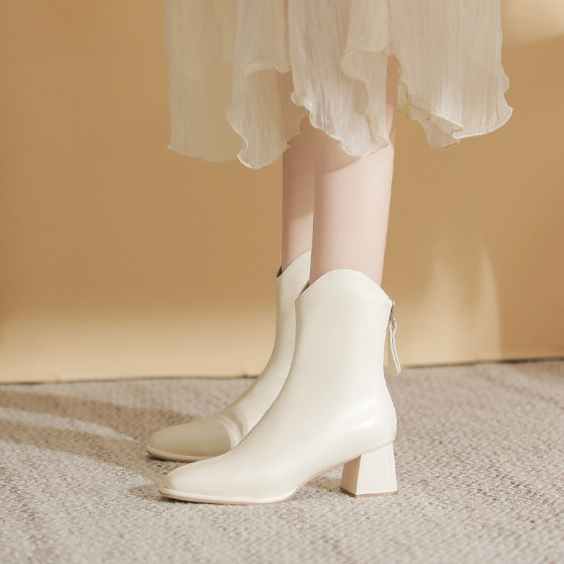 Women's High V Cut Martin Small Ankle Boots