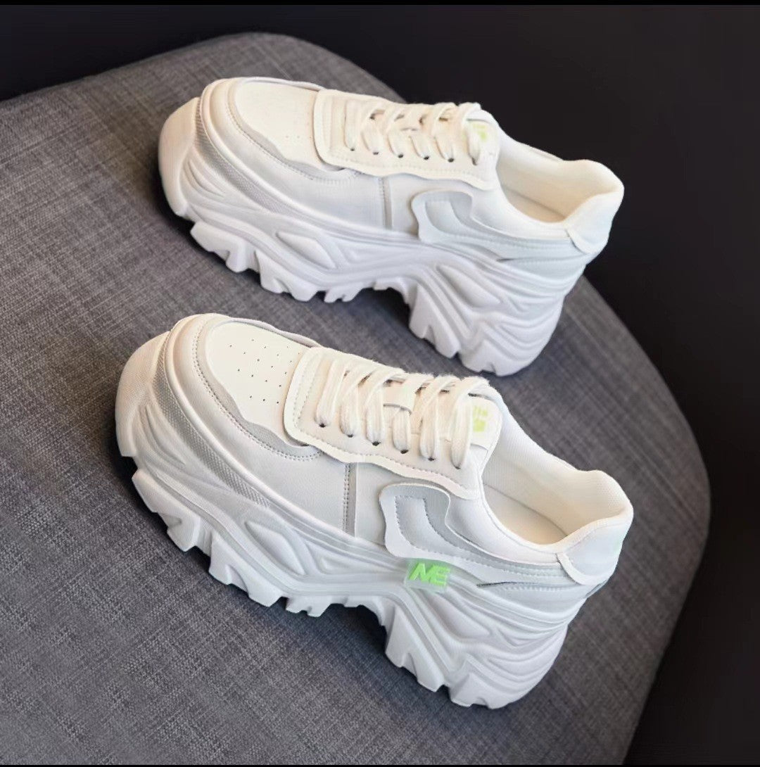 Women's Dad Breathable Mesh Stitching Platform Height Increasing Casual Shoes