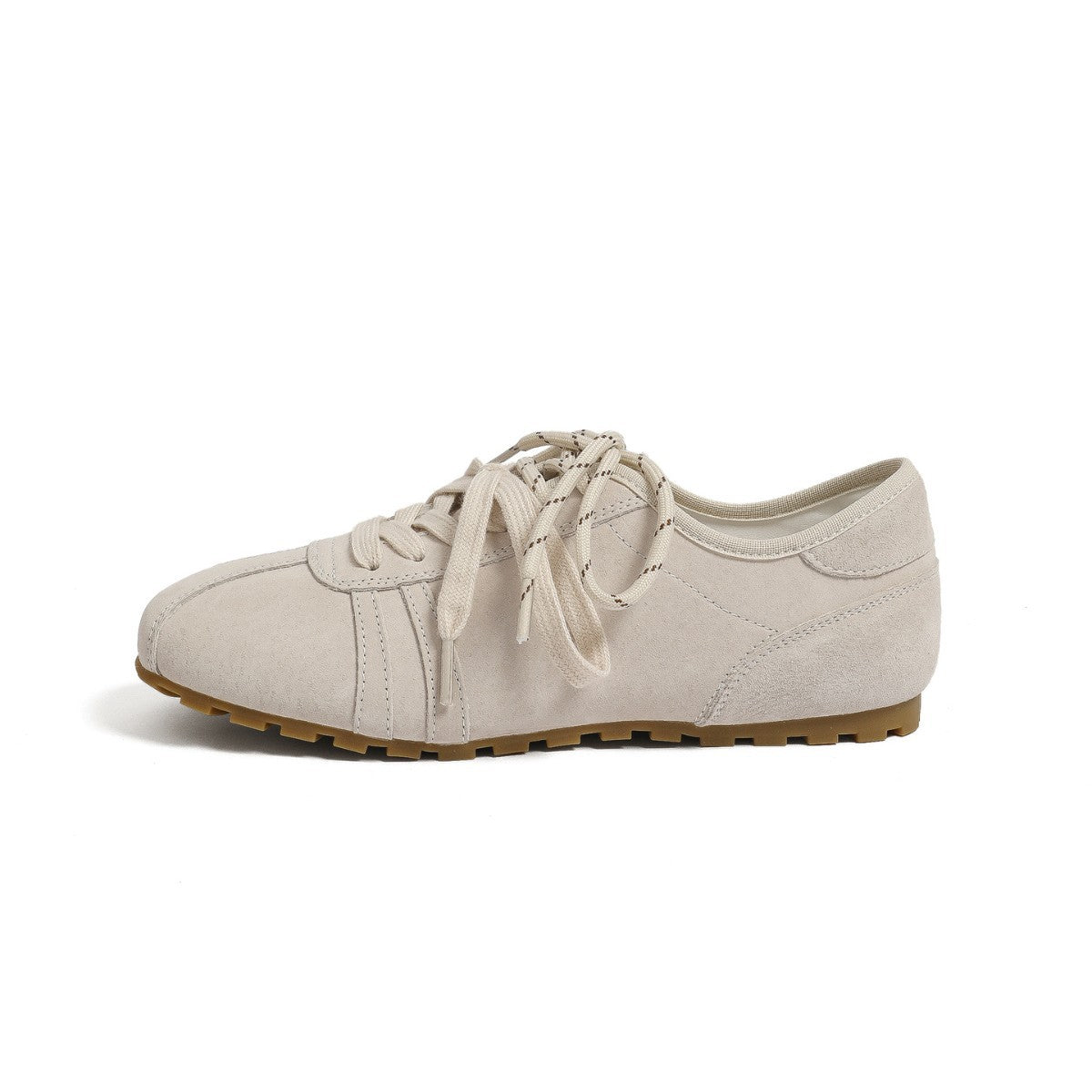 Women's Spring Flat Top Layer Pig Bud Training Stylish Lightweight Leisure Women's Casual Shoes