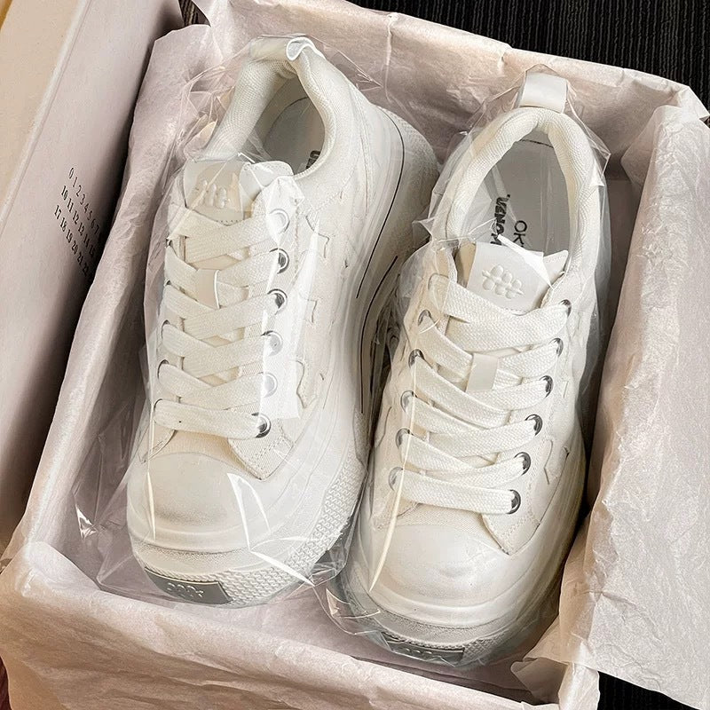 Women's & Men's Blossom Ensemble Series Platform For Golden Sneakers