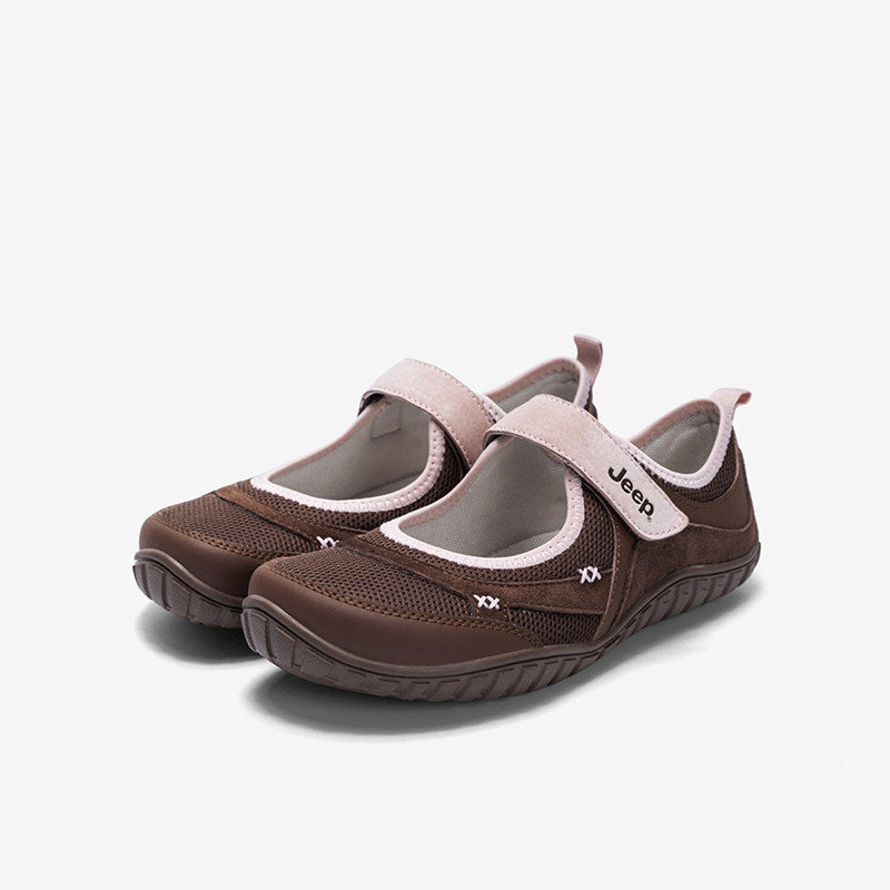 Women's Jeep Sports Mary Jane Soft Bottom Comfortable Flat Velcro Women's Casual Shoes