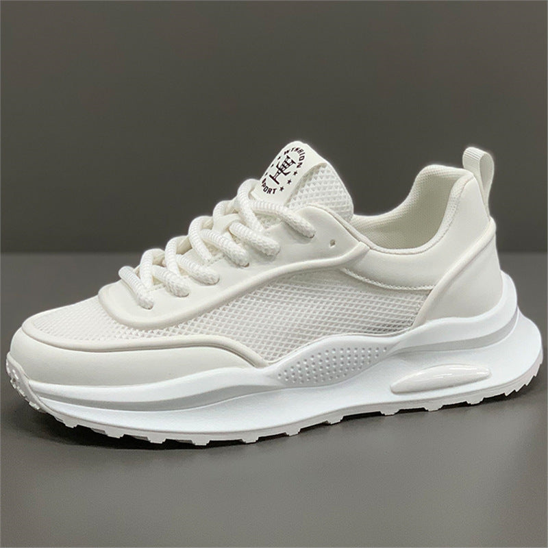 Men's Summer Hollow Mesh Surface Breathable Sports White Men's Business Leather Shoes