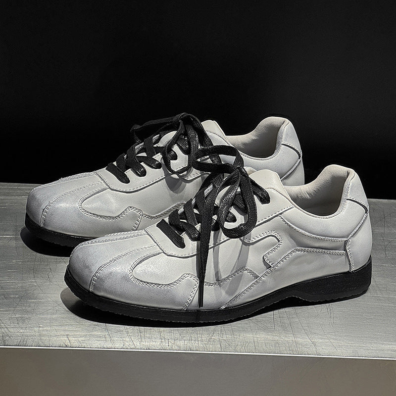 Women's Classic Commute German Training Soft Bottom Comfortable Lace Up White Men's Board Shoes