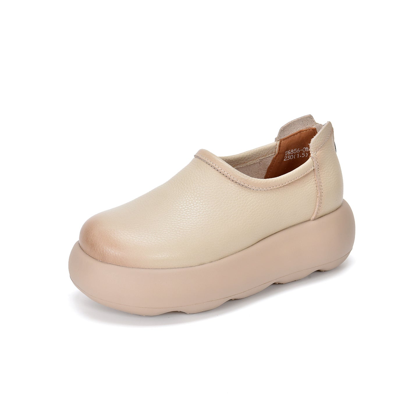 Women's Round Toe Platform Genuine First Layer Women's Casual Shoes