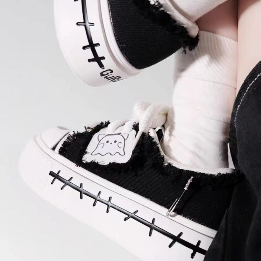 Ghost Flag Subculture Versatile Athletic Flange In Black Women's Casual Shoes